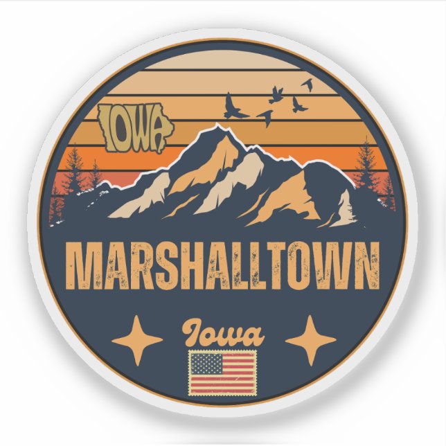 Marshalltown, Iowa Aufkleber (Vorderseite)
