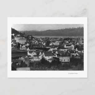 Marshfield, Oregon Town View und Water Fotograf Postkarte