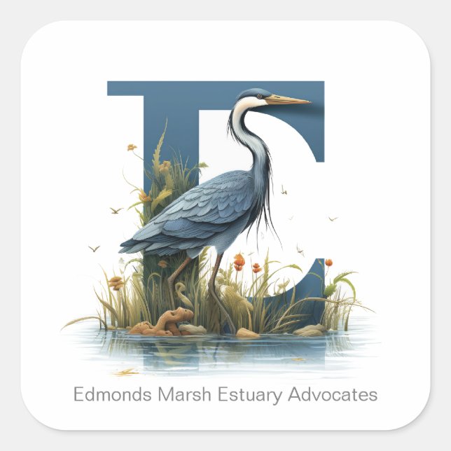 Marshian Heron Stickers (Vorderseite)