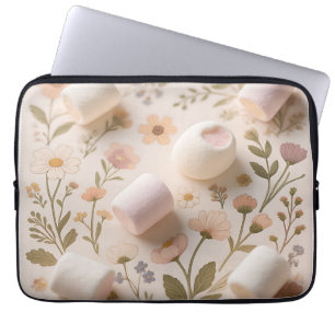 Marshmallow-Blumen-Pastell-Muster Laptopschutzhülle