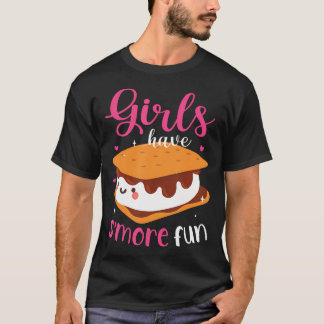 Marshmallow Camping Lagerfeuer Frauen Mädchen Habe T-Shirt