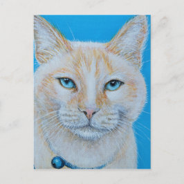 Marshmallow Cat Painting Postkarte