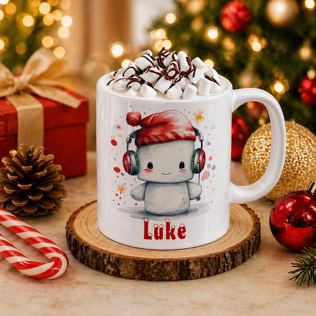 Marshmallow de Noël Mug personnalisée (Personalized Christmas Mug)