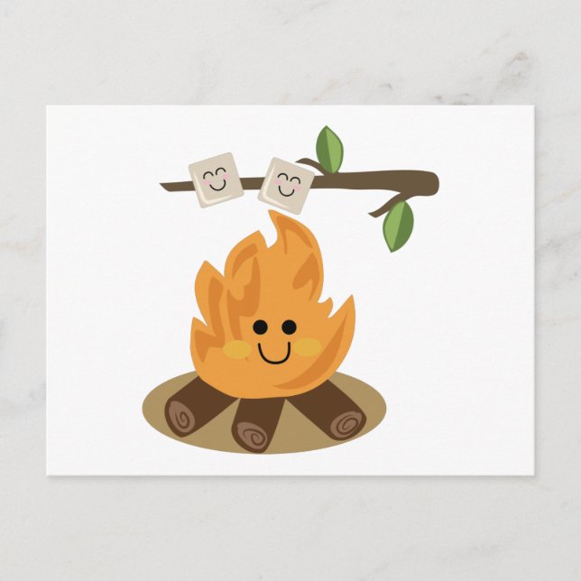 Marshmallow Fire Postkarte (Vorderseite)