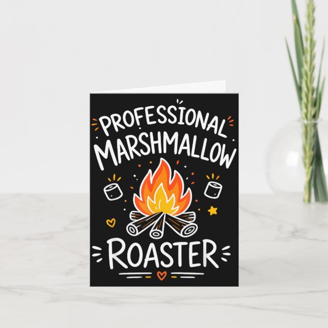 Marshmallow-Lagerfeuer S'mores  Karte (Vorderseite)