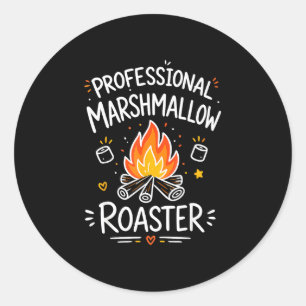 Marshmallow-Lagerfeuer S'mores  Runder Aufkleber