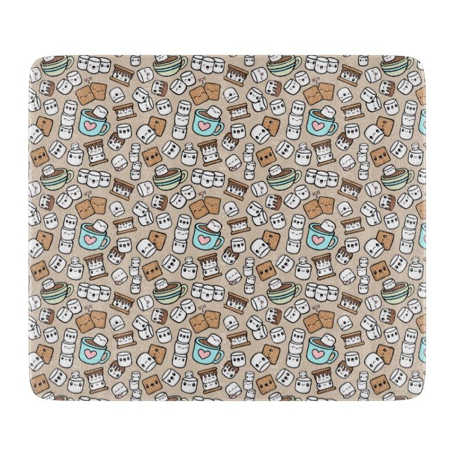 Marshmallow-Leckereien Schneidebrett (Vorderseite)