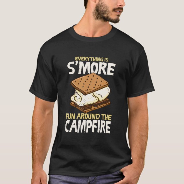 Marshmallow Lover Funny Smores Campfire Kostenvora T-Shirt (Vorderseite)