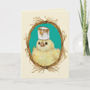 Marshmallow Peep dans une carte de bordure