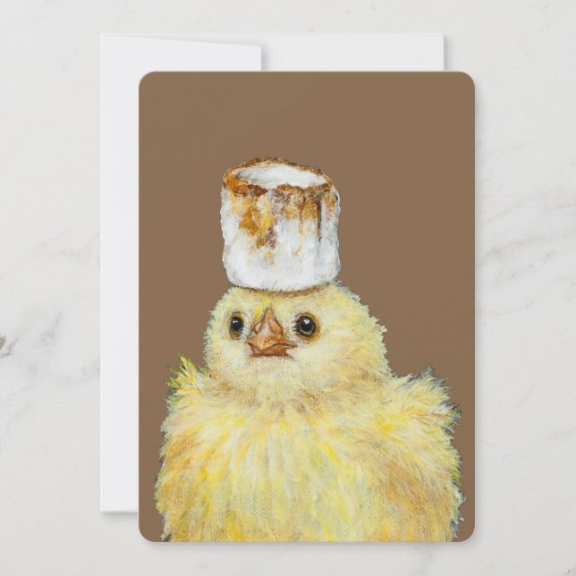 Marshmallow Peep Flachkarte (Vorderseite)