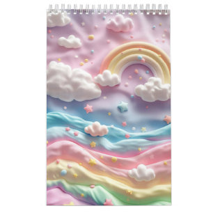 Marshmallow-Regenbogenkalender Kalender