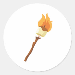 Marshmallow-Rost Runder Aufkleber