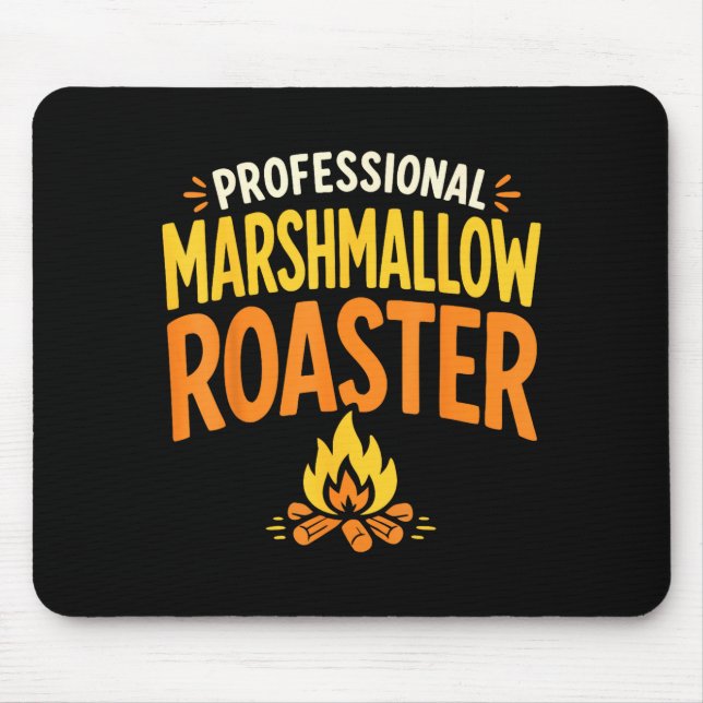Marshmallow-Röster Lagerfeuer  Mousepad (Vorne)