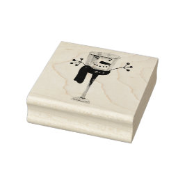 Marshmallow Snowman mit Carrot Nose Gummistempel