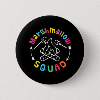 Marshmallow Squad Family Camping Button