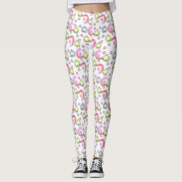 Marshmallow Star Kawaii Pastel Leggings