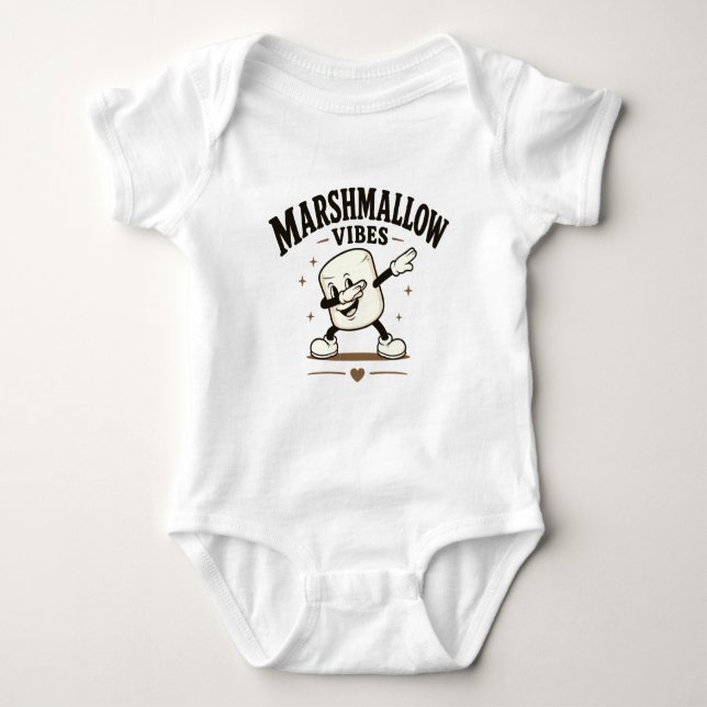 Marshmallow Stimmung Baby Strampler (Vorderseite)