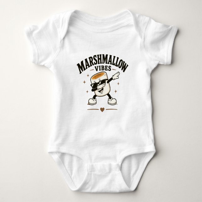 Marshmallow Stimmung Baby Strampler (Vorderseite)