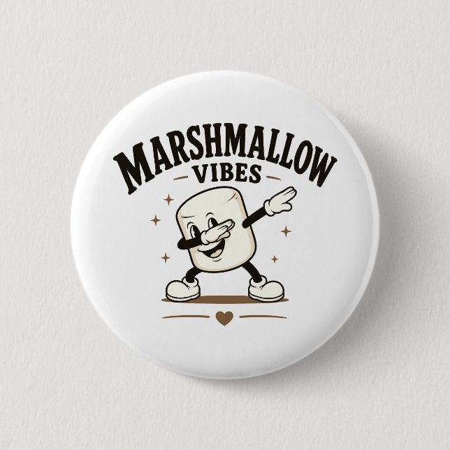 Marshmallow Stimmung Button (Vorderseite)