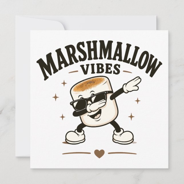 Marshmallow Stimmung Einladung (Vorderseite)