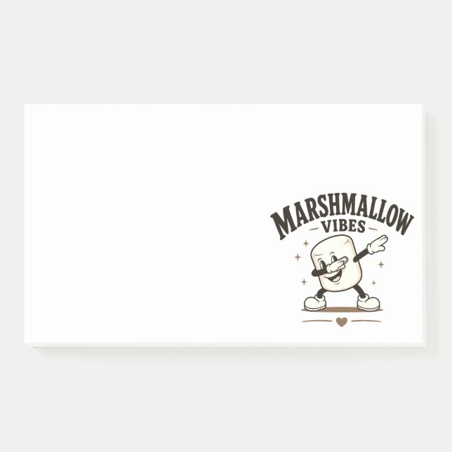 Marshmallow Stimmung Post-it Klebezettel (Vorderseite)