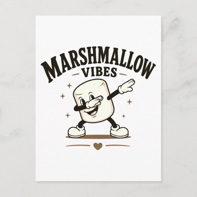 Marshmallow Stimmung Postkarte (Vorderseite)