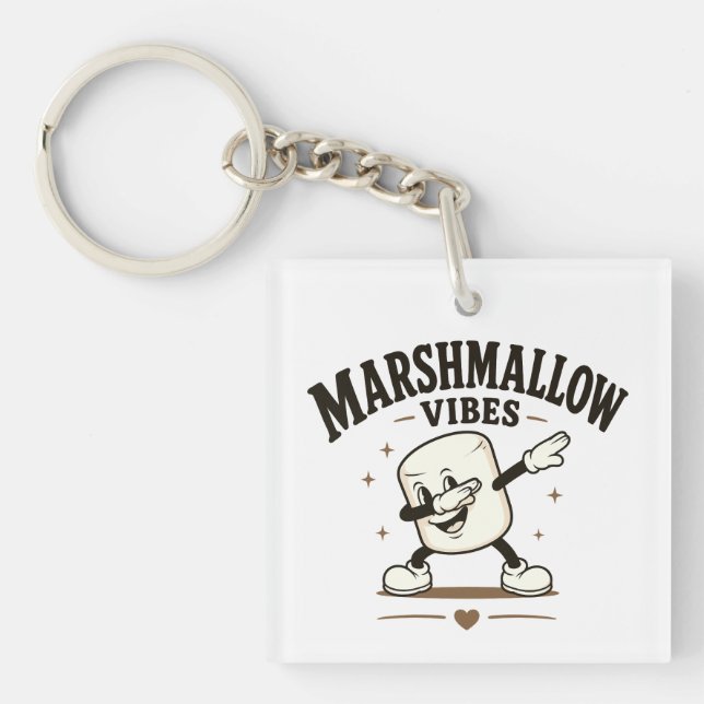 Marshmallow-Vibes Schlüsselanhänger (Vorderseite)
