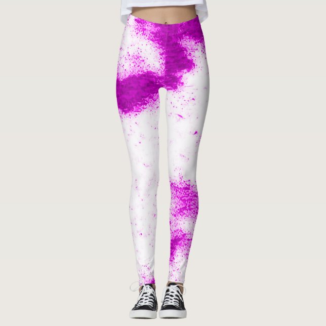 Marshmello Lila Shuffle Remix Dance Leggings (Vorderseite)