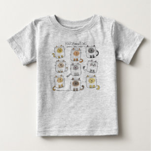 MARSHmeowLOWS Whimsical Wordplay Cat Marshmallows Baby T-shirt