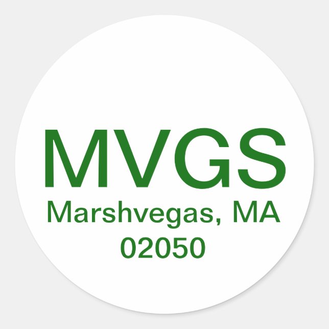 MarshVegas-Aufkleber Runder Aufkleber (Vorderseite)