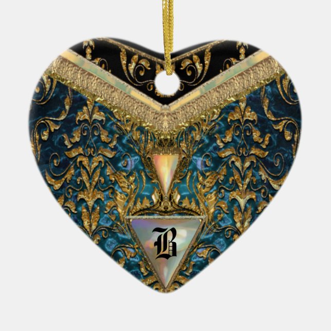 Marshwell Cordell viktorianisches Monogramm Keramik Ornament (Vorne)