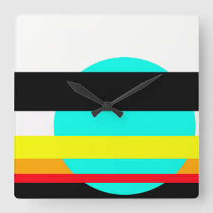 Marsianischer Sonnenuntergang Quadratische Wanduhr