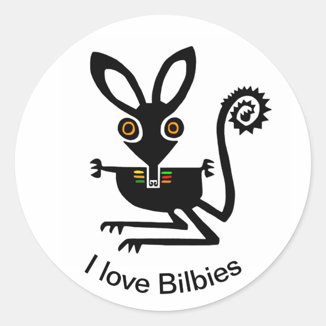 Marsupal - I Liebe BILBIES - Wildfauna - Australie Runder Aufkleber (Vorderseite)