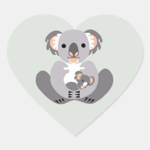 Marsupal - I Liebe KOALAS - Wildfauna - Australien Herz-Aufkleber
