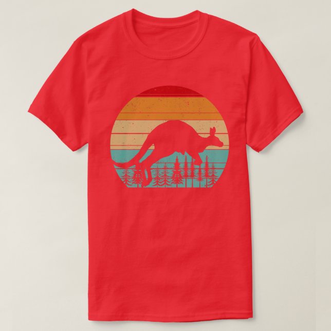 Marsupial Australian Outback Retro Animal Kangaroo T-Shirt (Design vorne)