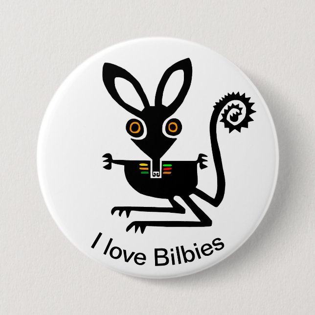 Marsupial - Liebe BILBIES - Australische wild lebe Button (Vorderseite)