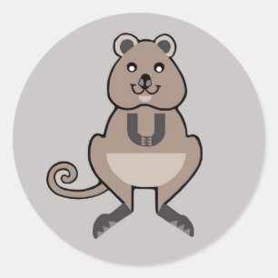 Marsupial - Niedlich Aussie - QUOKKA - Erhaltung - Runder Aufkleber