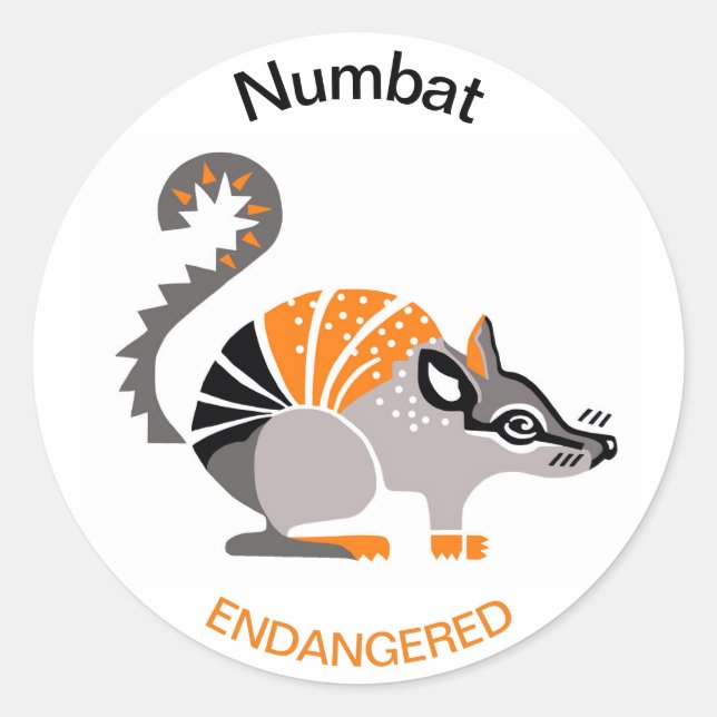 Marsupial - NUMBAT - Wildlife - Australien Runder Aufkleber (Vorderseite)