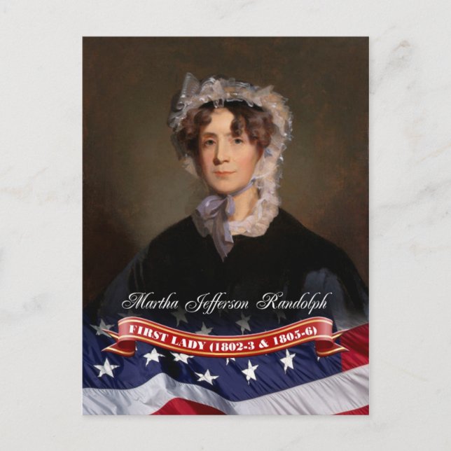 Martha Jefferson Randolph, First Lady der USA Postkarte (Vorderseite)