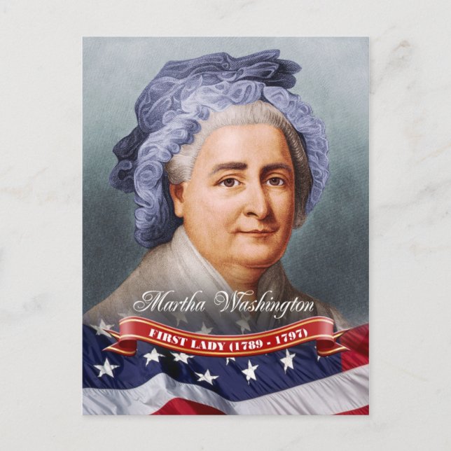 Martha Washington, First Lady der USA Postkarte (Vorderseite)