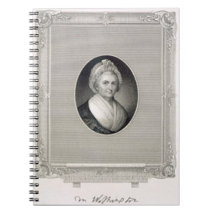 Martha Washington, graviert von James Barton Notizblock