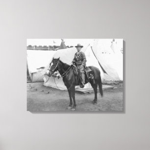 Martha zitronengelbes "Calamity Jane" zu Pferd Leinwanddruck