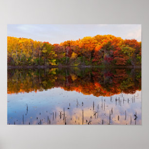 Marthaler Park Herbst und Teichreflexionen Poster