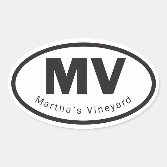 Martha's Vineyard-Aufkleber Ovaler Aufkleber (Vorderseite)