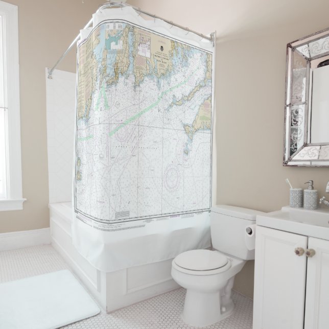 Martha's Vineyard blockiert Island Nautical Chart Duschvorhang (Beispiel)