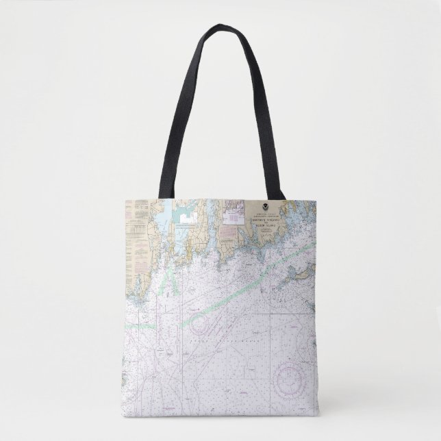 Martha's Vineyard blockiert Island Nautical Chart Tasche (Vorderseite)