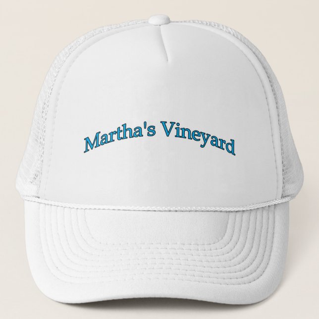 Martha's Vineyard-Bogen-Text Truckerkappe (Vorderseite)
