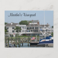 Martha's Vineyard Cape Cod, Edgartown MA Post Card