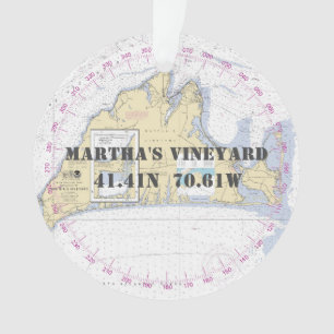Martha's Vineyard Commemorative Nautical 2 côtés
