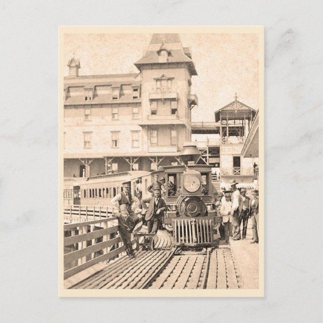 Martha's Vineyard Eisenbahn und trainieren Vintage Postkarte (Vorderseite)